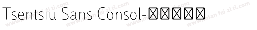 Tsentsiu Sans Consol字体转换